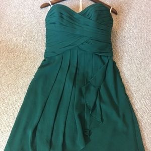 Green Knee Length David's Bridal Dress